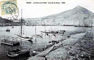 ORAN - PORT ET VILLE - VUE DE LA JETEE - 1906